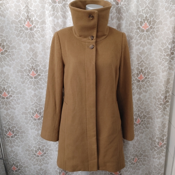 Cole Haan tan peacoat size 10 - Picture 2 of 8
